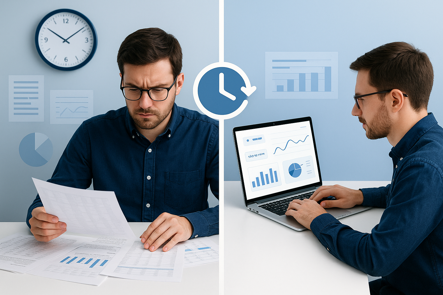 Comparación entre trabajo manual y análisis automatizado